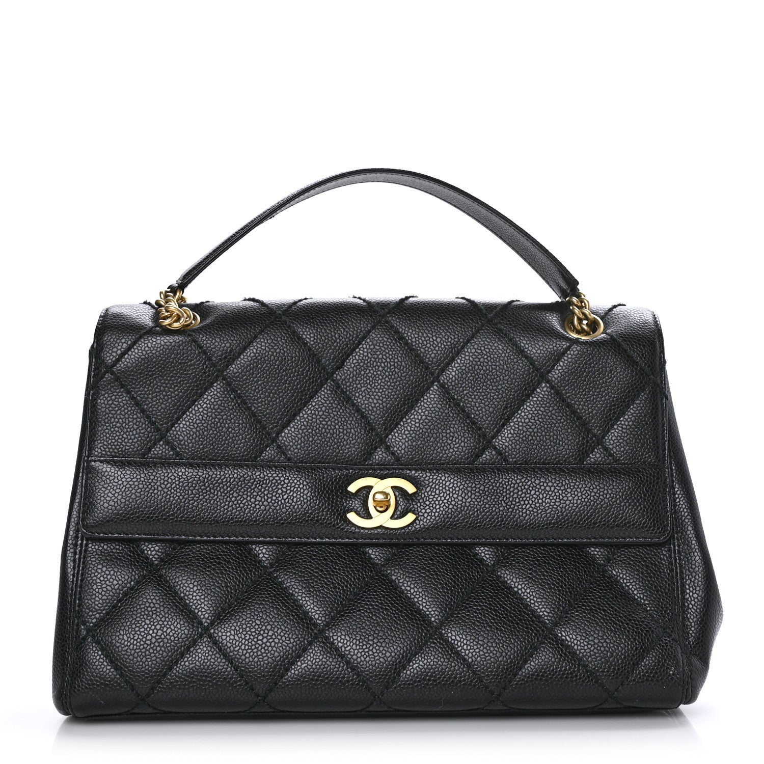 Chanel Caviar Quilted Jumbo Single Flap Bag Black 1 of 10