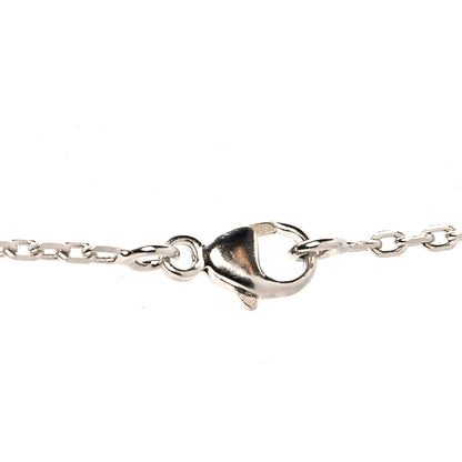 Hermes Lacquered Palladium Cage d'H Pendant Necklace Orange Fonce 4 of 5