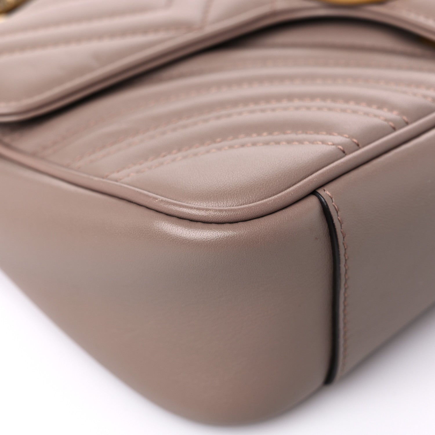 Gucci Calfskin Matelasse Small GG Marmont Shoulder Bag Porcelain Rose 8 of 18
