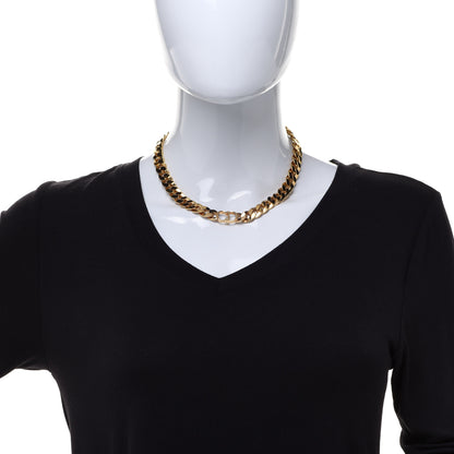 Christian Dior Metal CD Choker Necklace Gold 2 of 6
