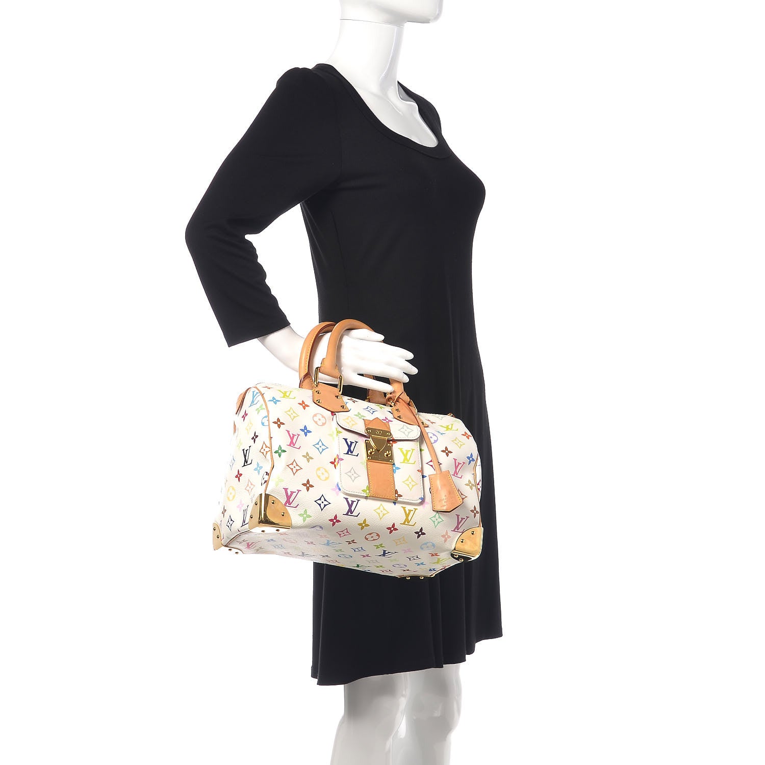 Louis Vuitton Monogram Multicolor Speedy 30 White 2 of 11