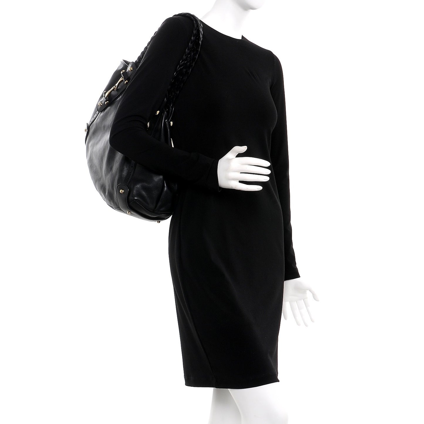 Calfskin Medium Pelham Shoulder Bag Black