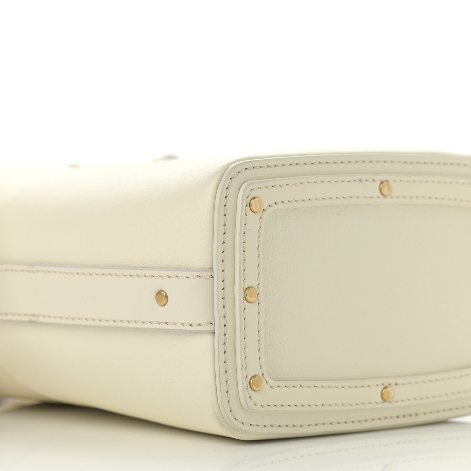 Chloe Smooth Calfskin Mini Roy Bucket Bag Natural White 9 of 11