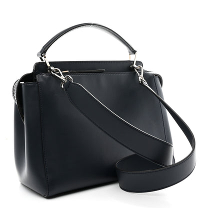 Fendi Vitello Baltico Dolce DotCom Satchel Navy Yellow 3 of 11