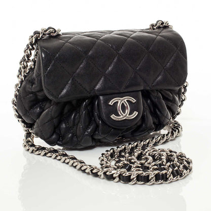 Chanel Washed Lambskin Mini Chain Around Messenger Black 1 of 9