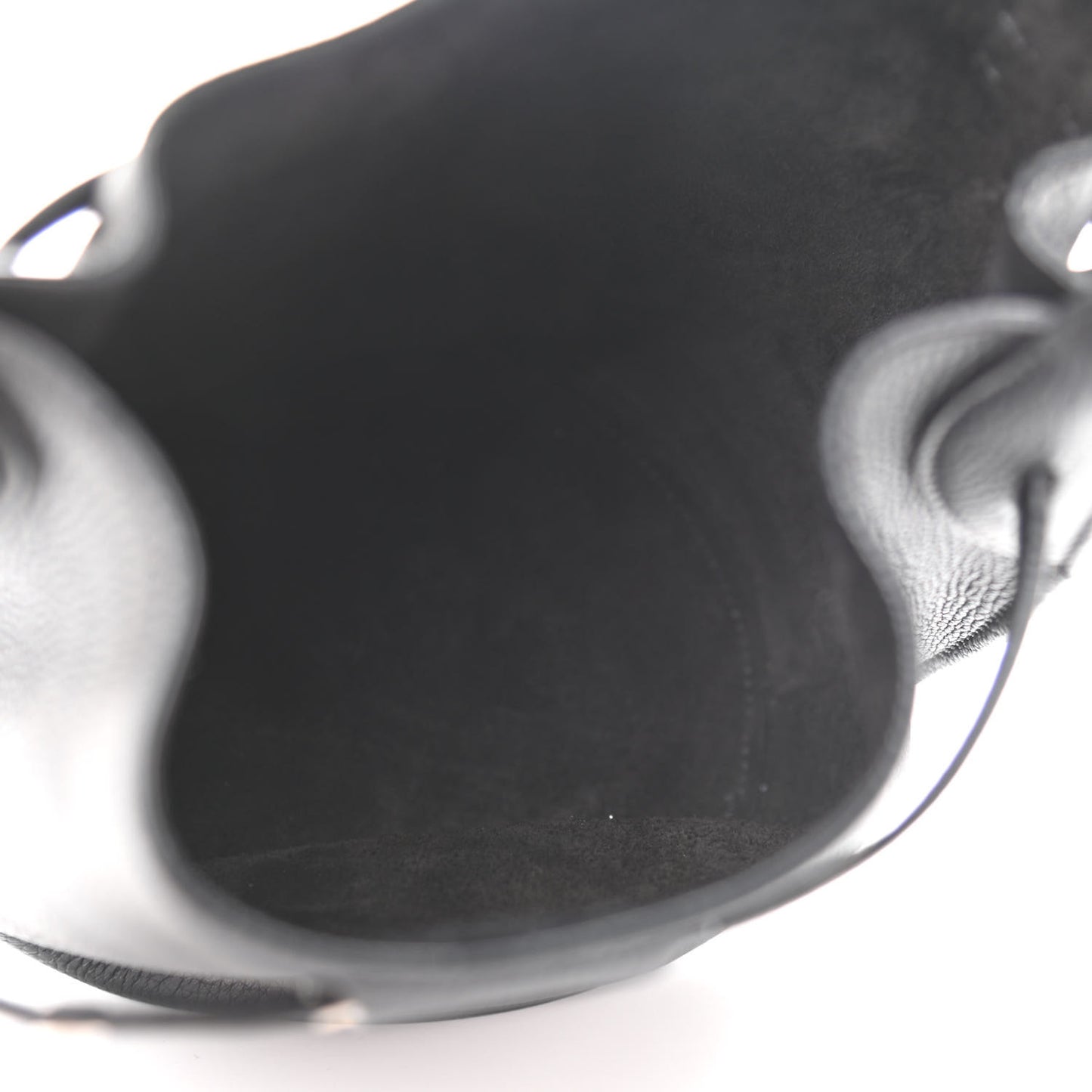 Supple Grained Calfskin Nano Big Bag Bucket Black