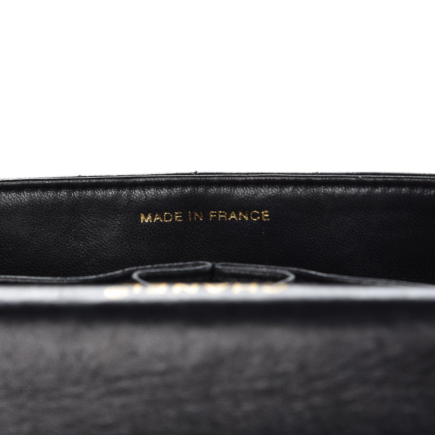 Lambskin East West Chocolate Bar Flap Black
