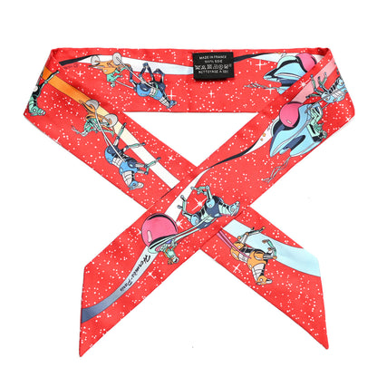 Hermes Silk Space Derby Twilly Rouge Vert Bleu 1 of 4