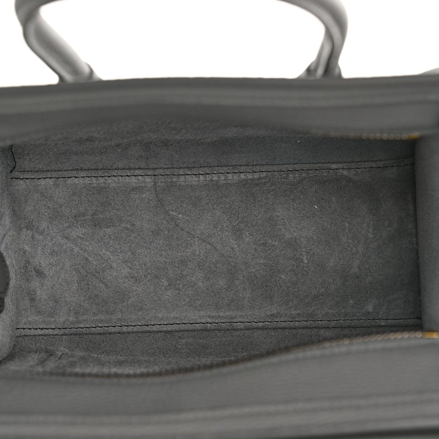 Baby Drummed Calfskin Nano Luggage Kohl