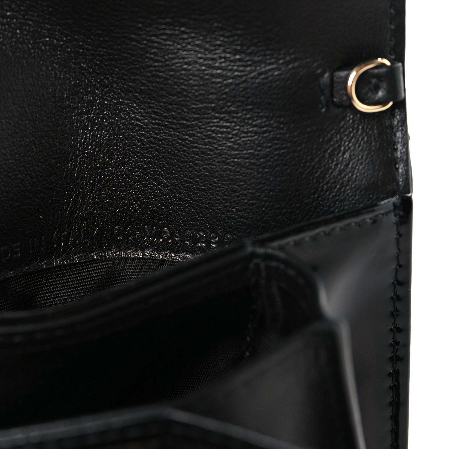 Christian Dior Patent Cannage Mini Pouch on Chain Black 7 of 11