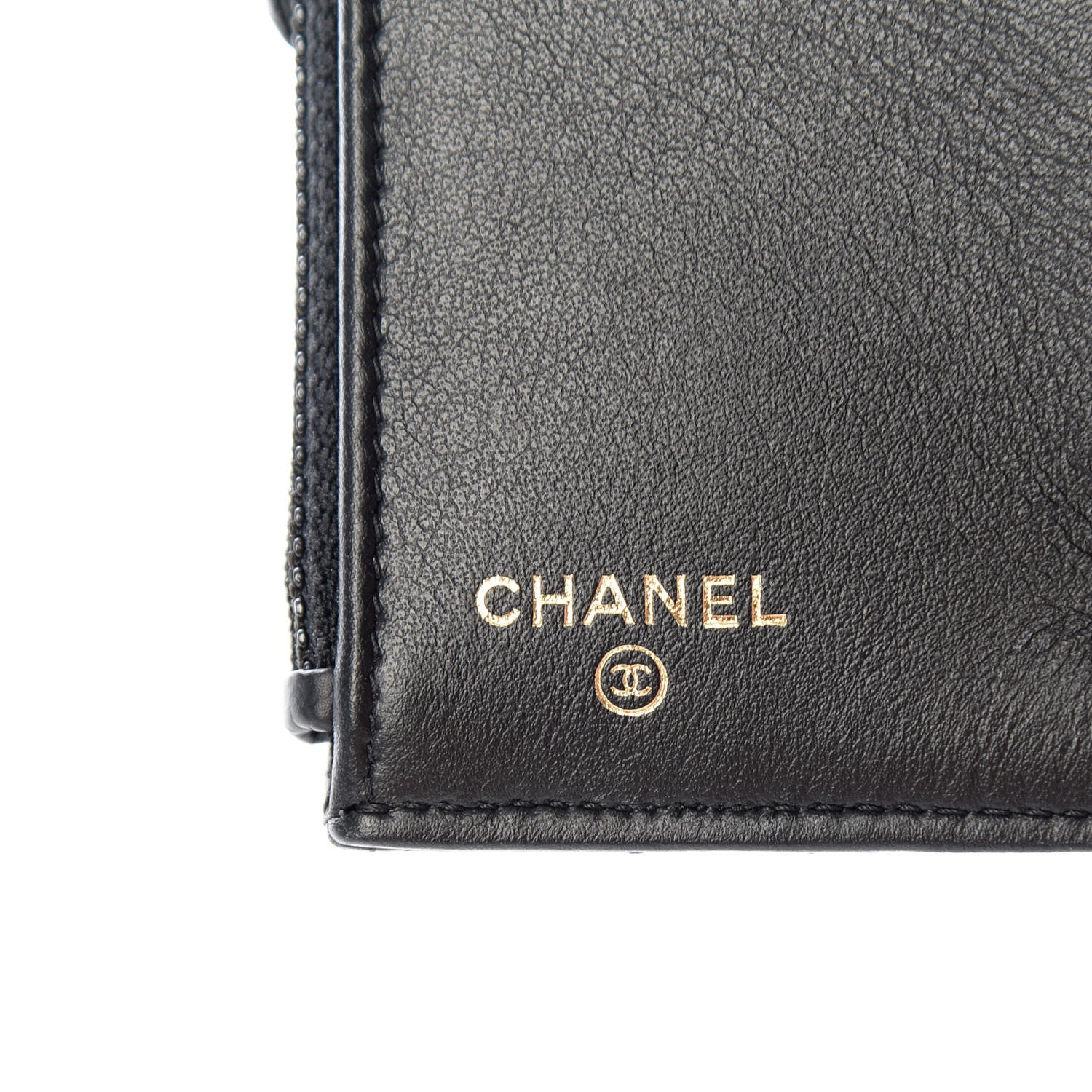 Chanel Caviar Quilted Compact Boy Wallet Black 6 of 8