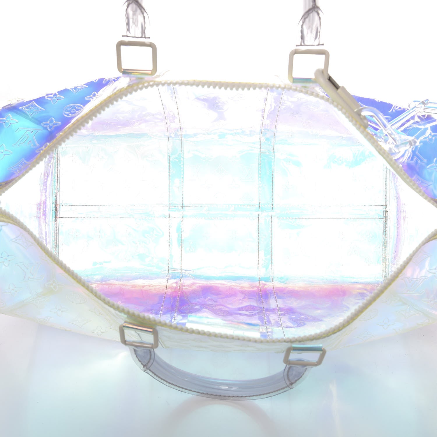 Louis Vuitton PVC Monogram Keepall Bandouliere 50 Iridescent Prism 4 of 9