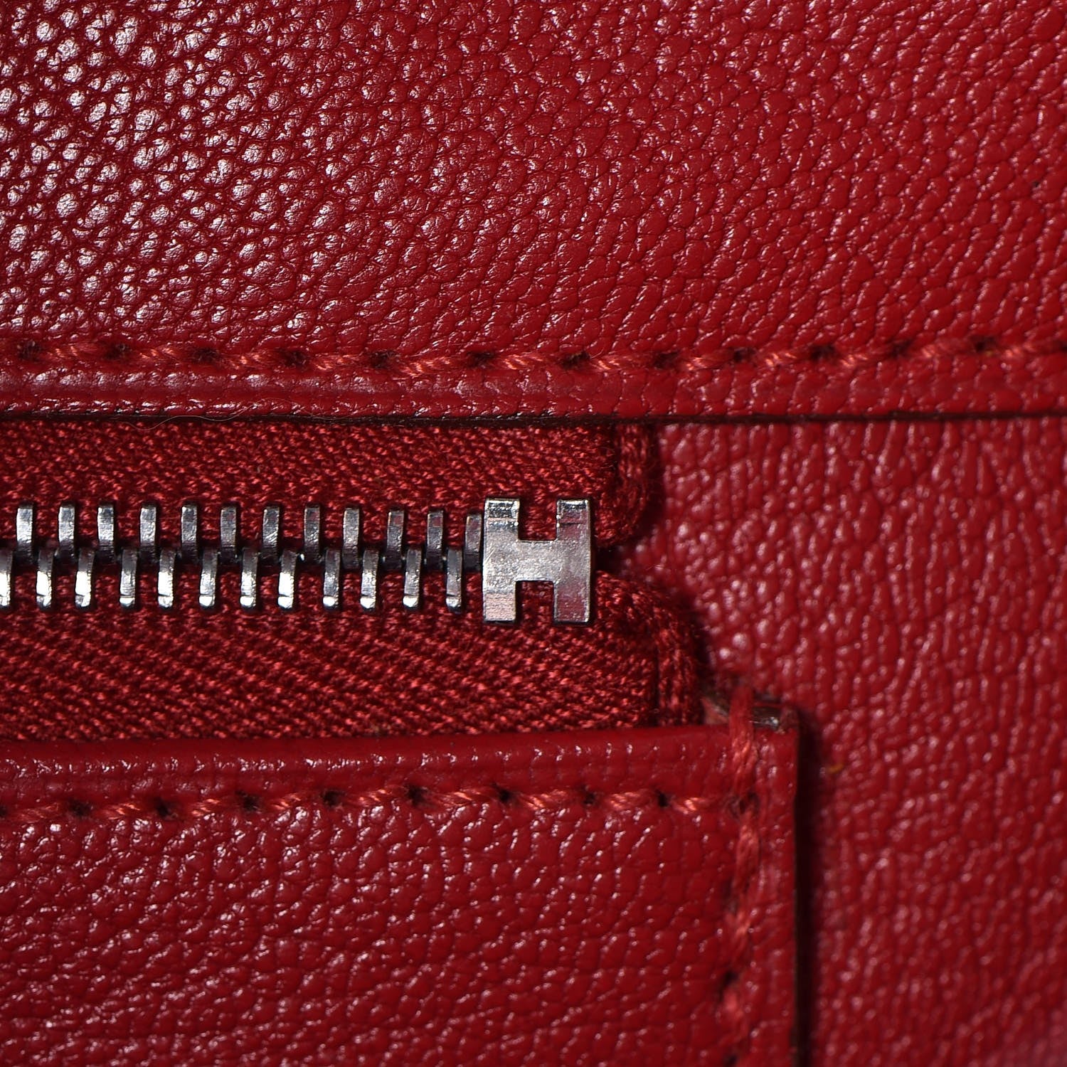 Hermes Taurillon Clemence Birkin 35 Rouge Casaque 20 of 33