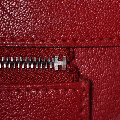 Hermes Taurillon Clemence Birkin 35 Rouge Casaque 20 of 33