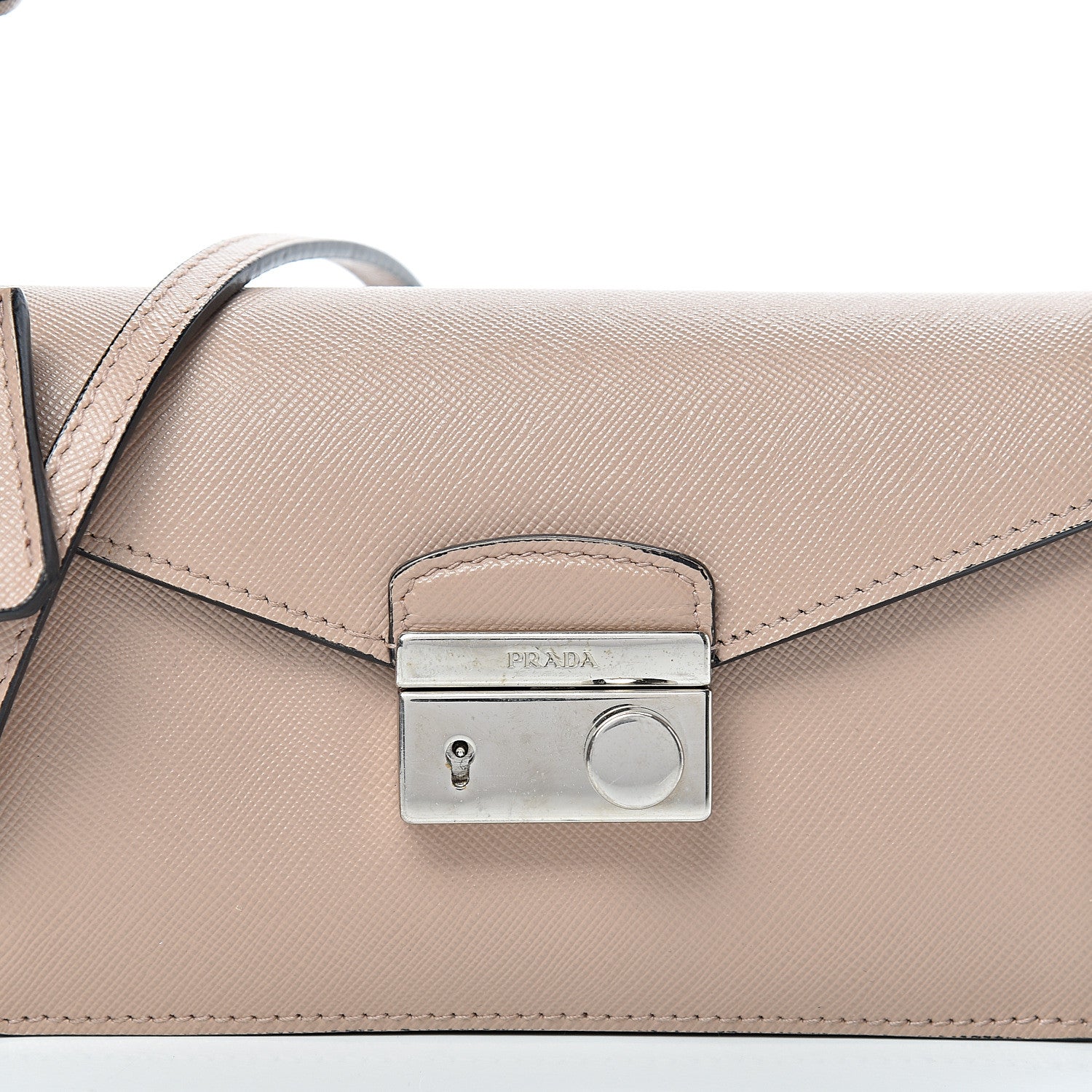 Prada Saffiano Lux Sound Shoulder Bag Cipria 7 of 10
