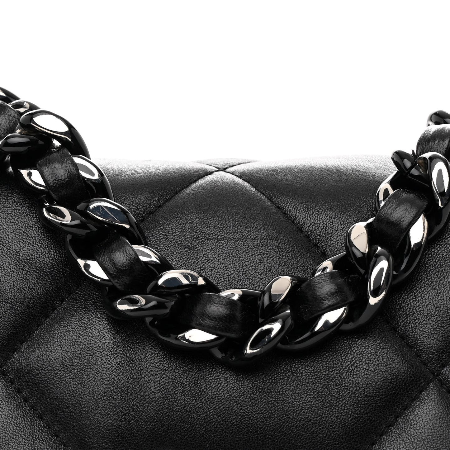 Lambskin Quilted Medium Chanel 19 Flap So Black