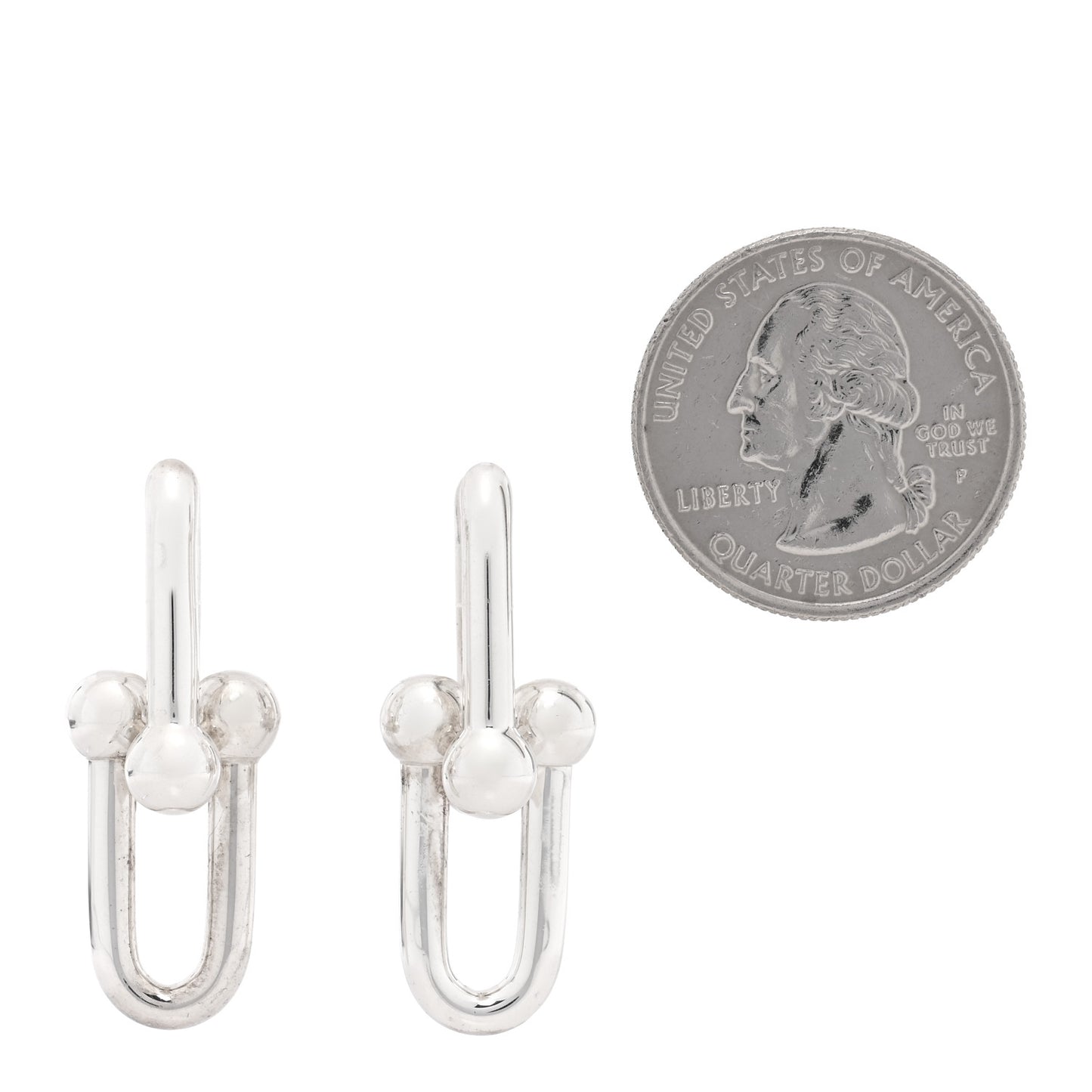 Sterling Silver Large HardWear Link Earrings