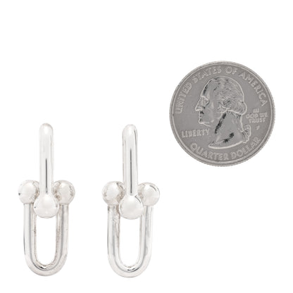 Tiffany Sterling Silver Large HardWear Link Earrings 2 of 4