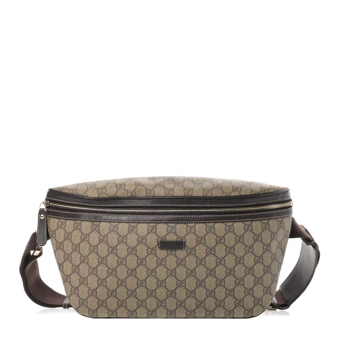 GG Supreme Monogram Belt Bag Dark Brown