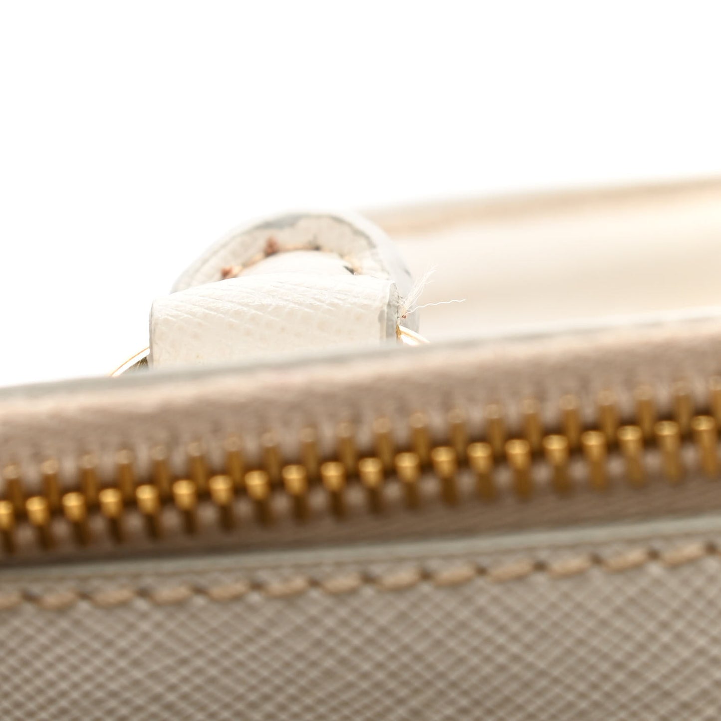 Saffiano Lux Large Galleria Double Zip Tote Talco