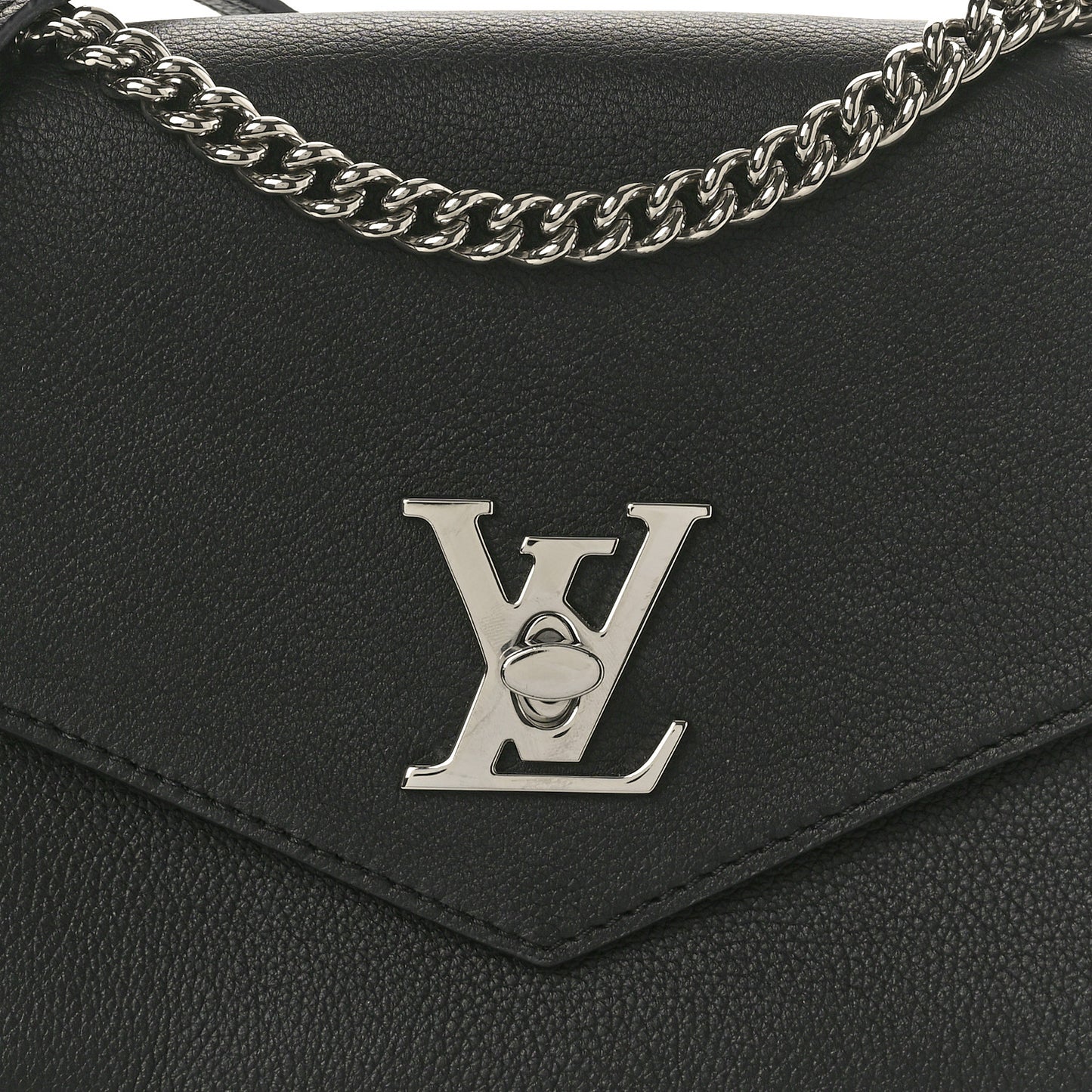 Soft Calfskin Mylockme Chain Bag BB Black