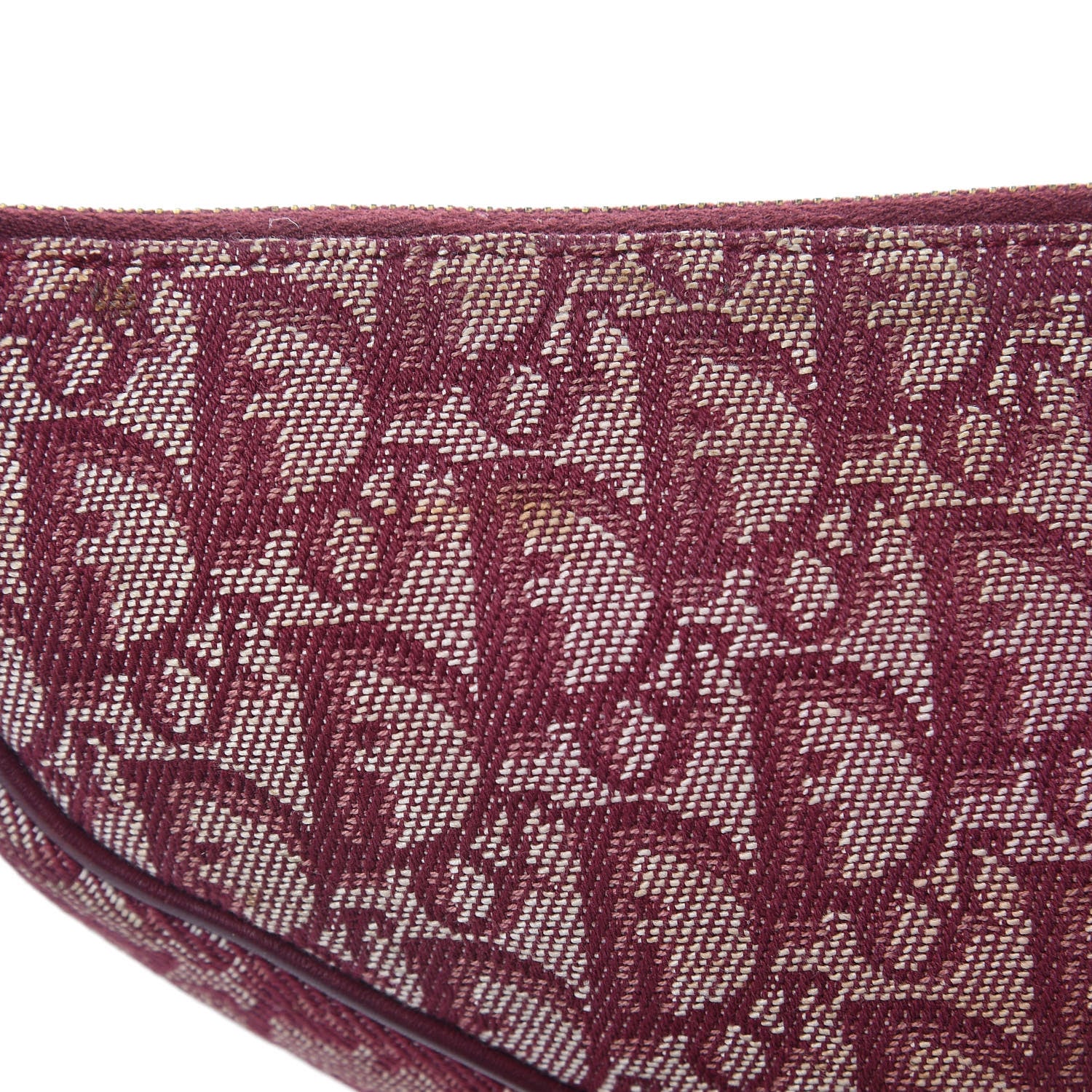 Christian Dior Monogram Mini Saddle Pochette Burgundy 8 of 12