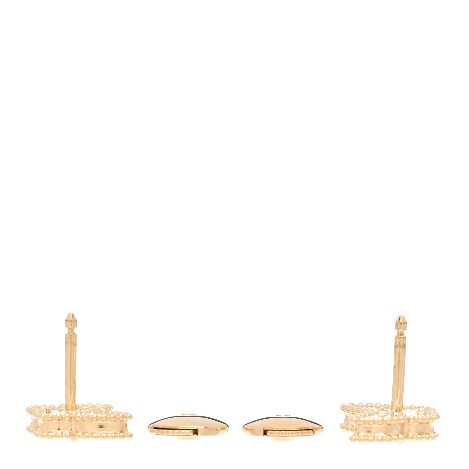 Van Cleef & Arpels 18K Yellow Gold Mother of Pearl Sweet Alhambra Butterfly Earrings 3 of 5