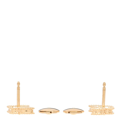 Van Cleef & Arpels 18K Yellow Gold Mother of Pearl Sweet Alhambra Butterfly Earrings 3 of 5