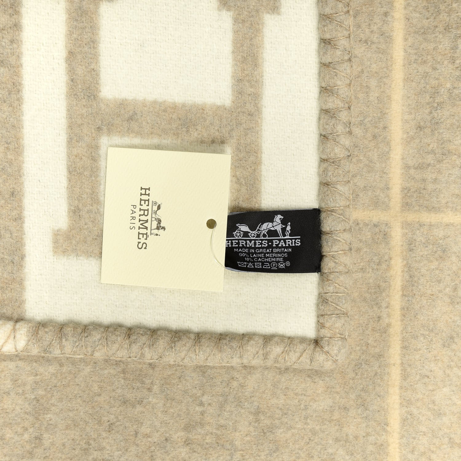 Hermes Wool Cashmere Avalon III Blanket Coco Camomille 3 of 3