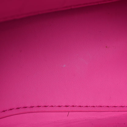 Balenciaga Calfskin Crocodile Embossed Neo Classic Gold Hardware Nano City Crossbody Neon Pink 18 of 22