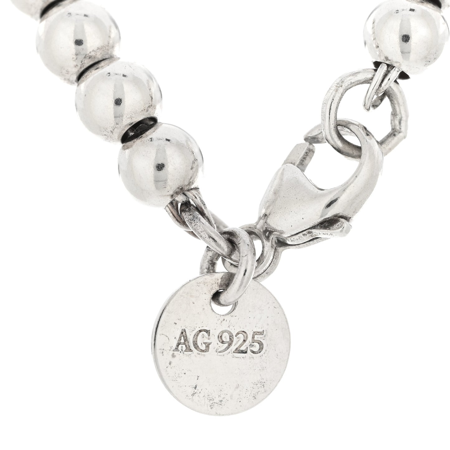 Sterling Silver 4mm Return to Tiffany Heart Tag Bead Bracelet