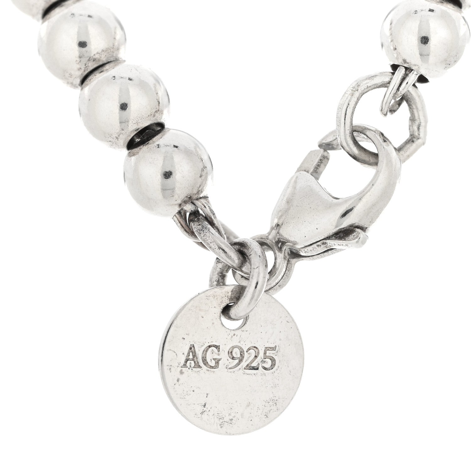 Tiffany Sterling Silver 4mm Return to Tiffany Heart Tag Bead Bracelet 3 of 4