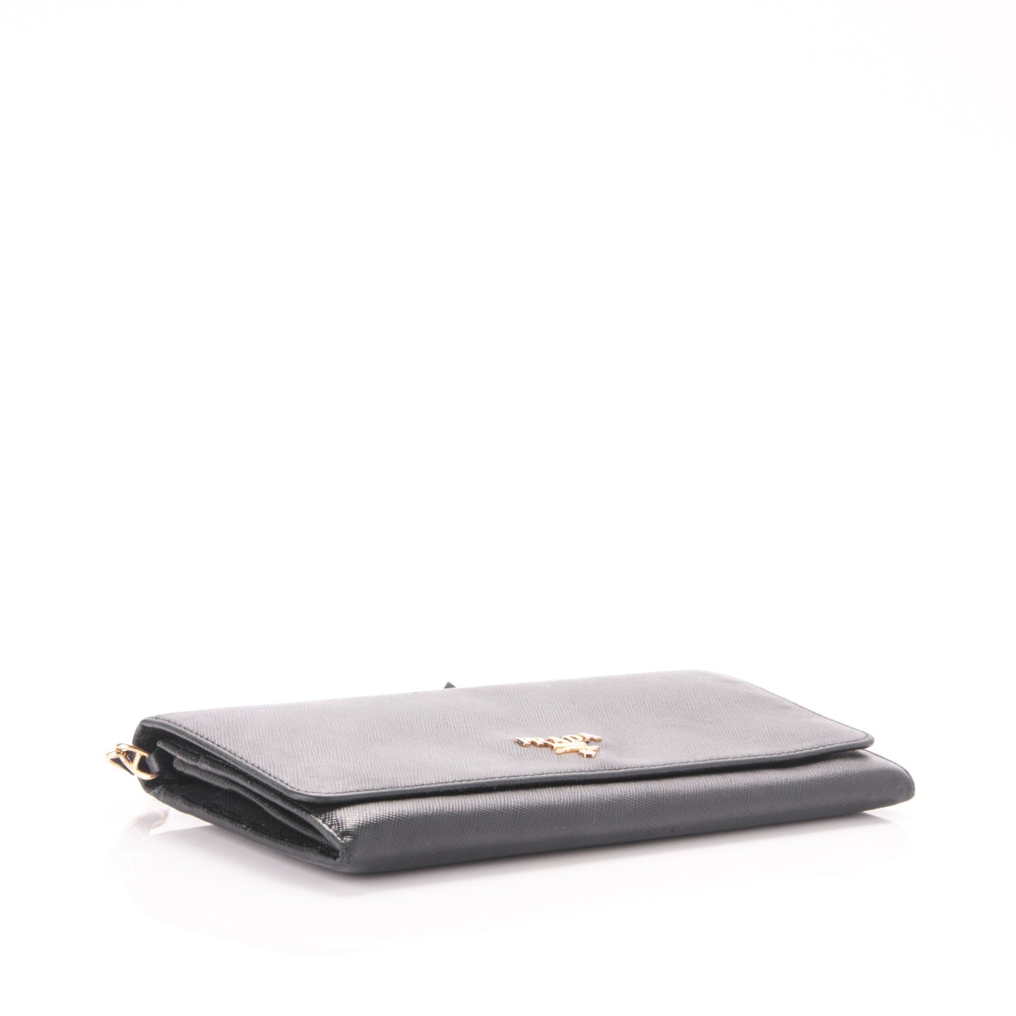 Saffiano Metal Large Chain Wallet Nero Black