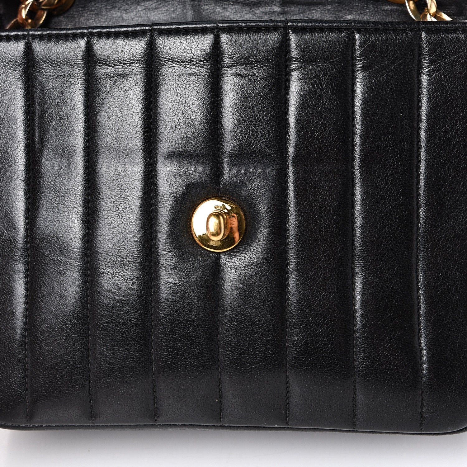 Chanel Lambskin Vertical Quilt Small Single Flap Black 14 of 20