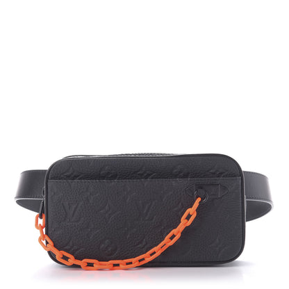 Louis Vuitton Taurillon Monogram Uniformes Solar Ray Soft Pochette Volga Belt Bag Black 1 of 9