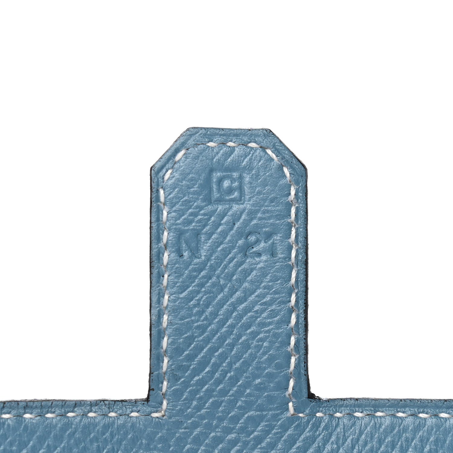 Hermes Courchevel Amelie Flat Pochette Blue Jean 6 of 9