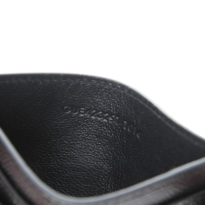 Saint Laurent Grain De Poudre Matelasse Chevron Monogram Credit Card Case Black 6 of 8