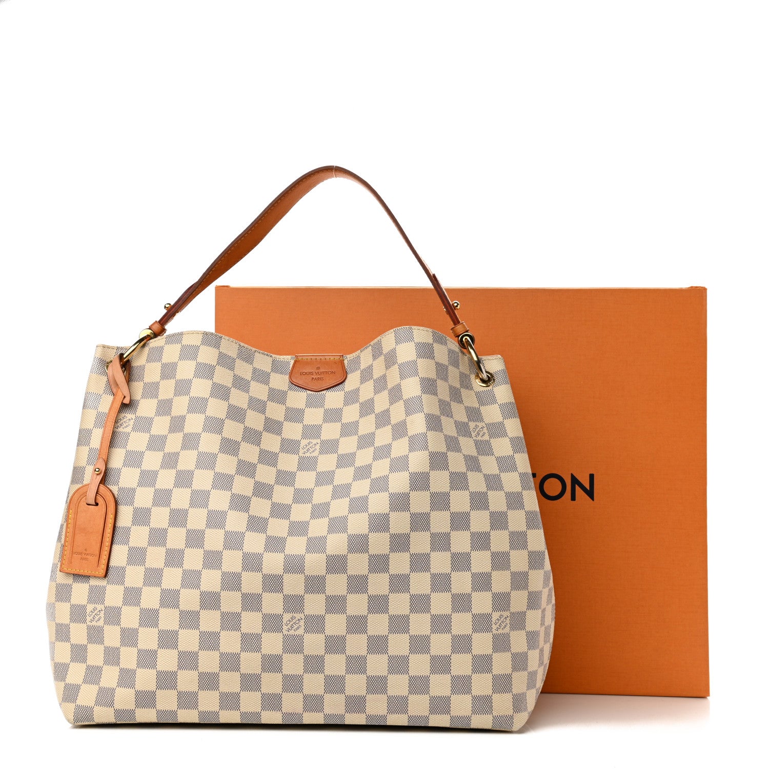 Louis Vuitton Damier Azur Graceful MM Rose Ballerine 16 of 16