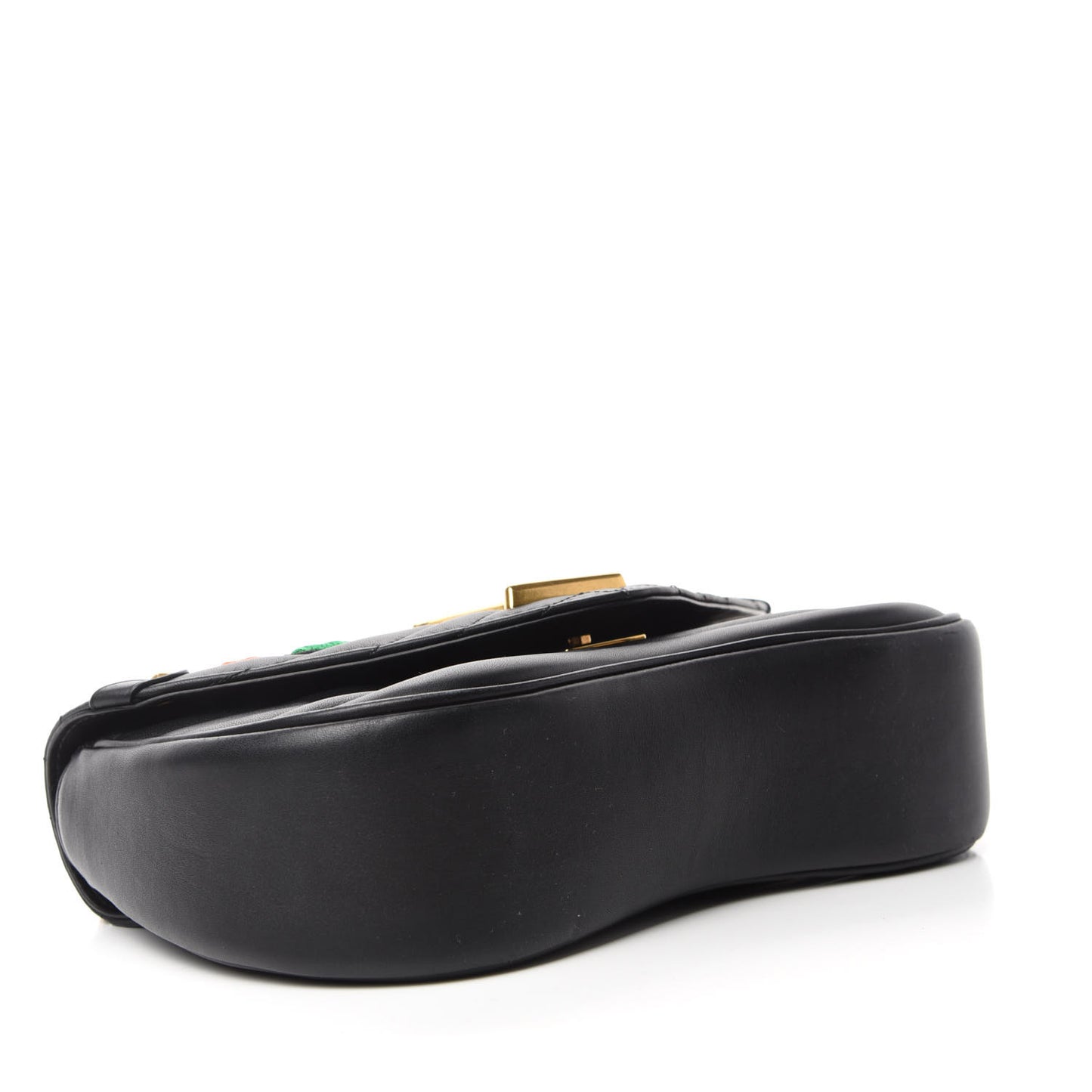 Calfskin Embroidered New Wave Chain MM Black