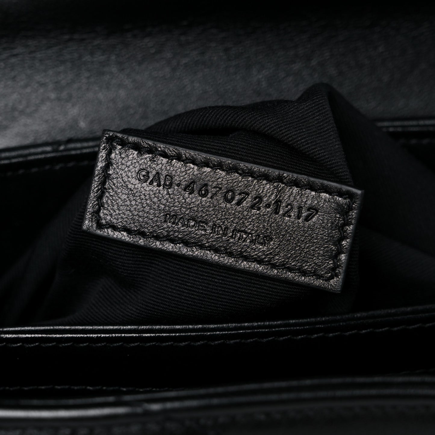 Calfskin Y Quilted Monogram Toy Loulou Crossbody Bag Black