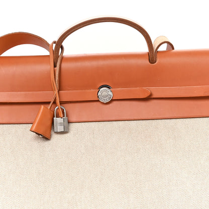 Hermes Toile Vache Calfskin Herbag 50 Natural 7 of 11