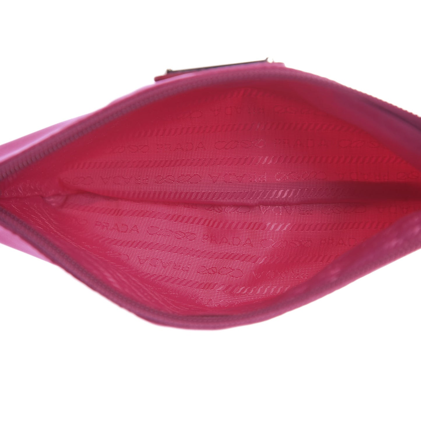 Tessuto Nylon Saffiano Wristlet Fuxia
