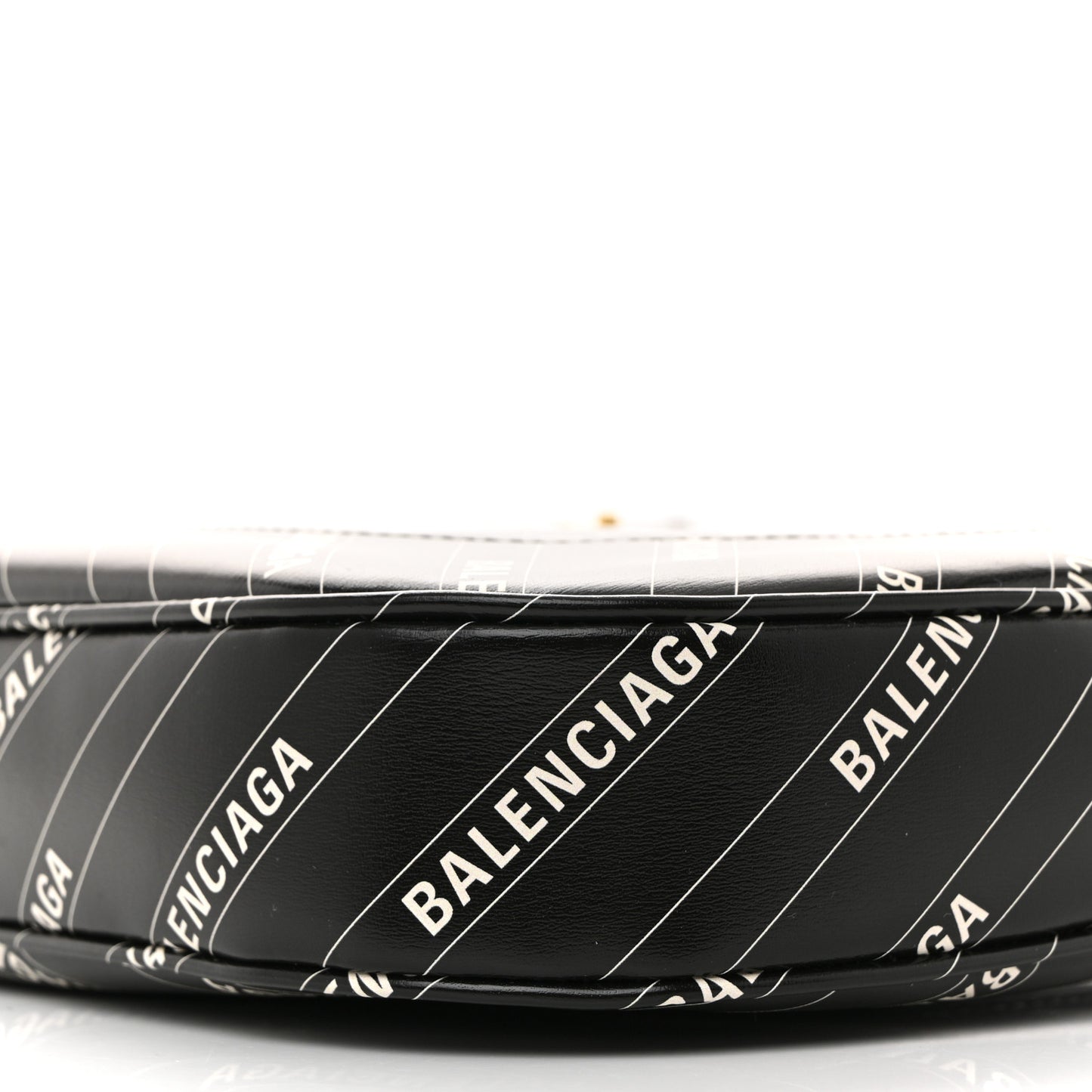 X BALENCIAGA Calfskin Logo Print Medium Jackie 1961 Hobo Black
