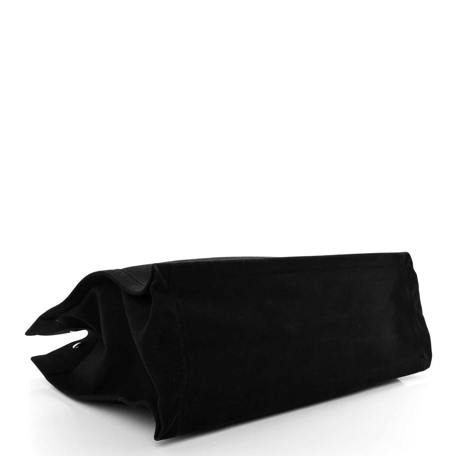 Saint Laurent Linen Calfskin Rive Gauche Tote Black 4 of 13