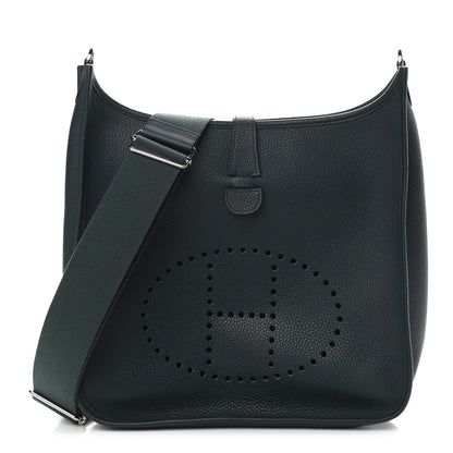 Hermes Taurillon Clemence Evelyne III GM Vert Cypress 1 of 11