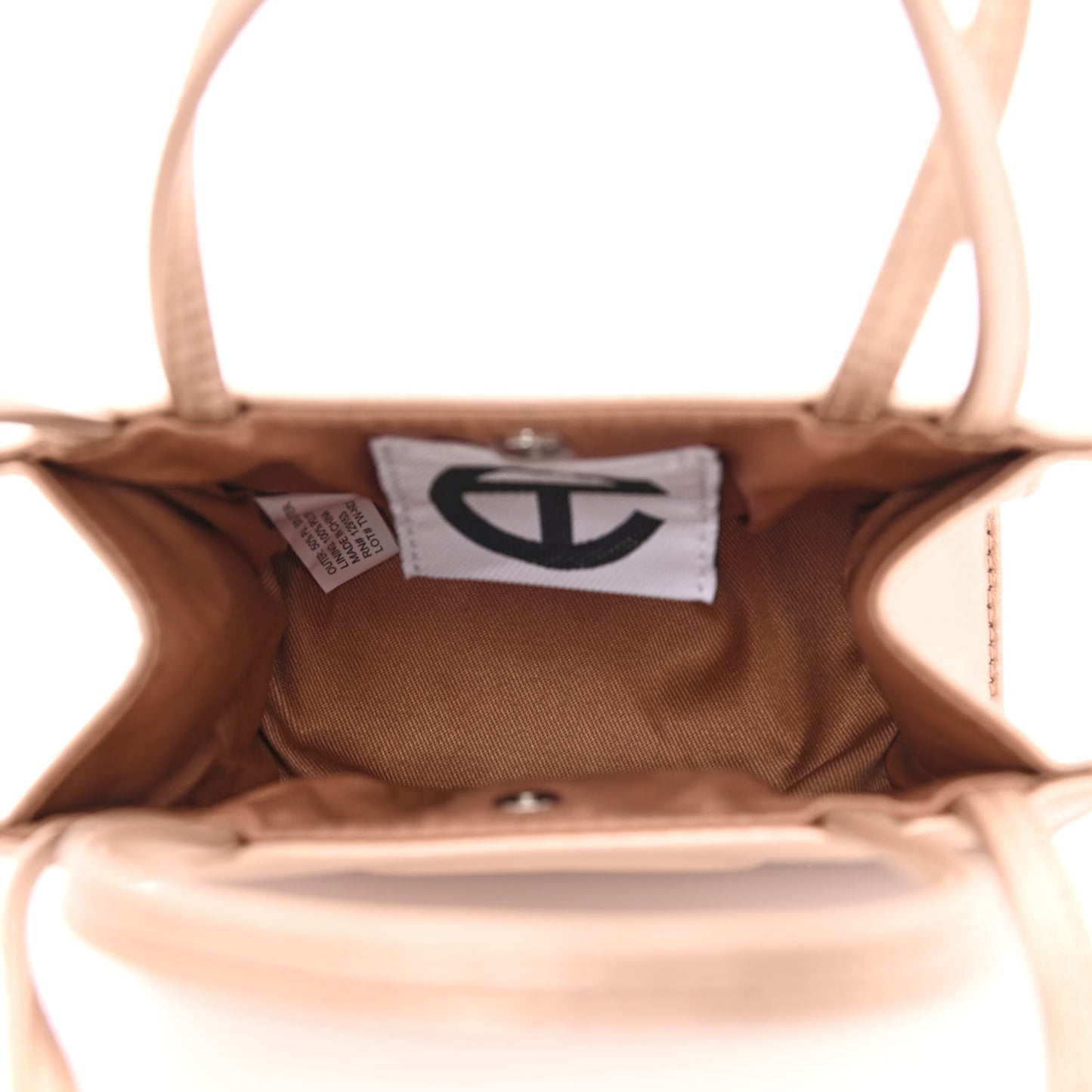 Metallic Vegan Leather Small Shopping Bag Copper