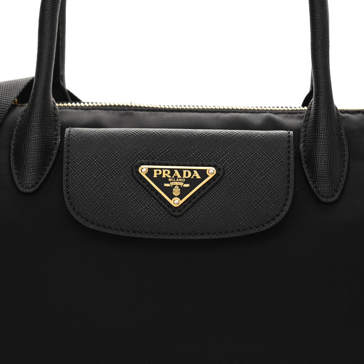 Tessuto Nylon Saffiano Tote Black