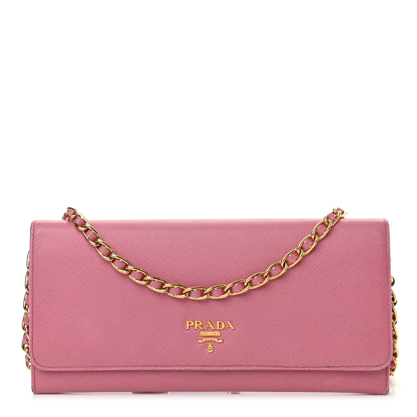 Saffiano Metal Oro Chain Wallet Ibisco