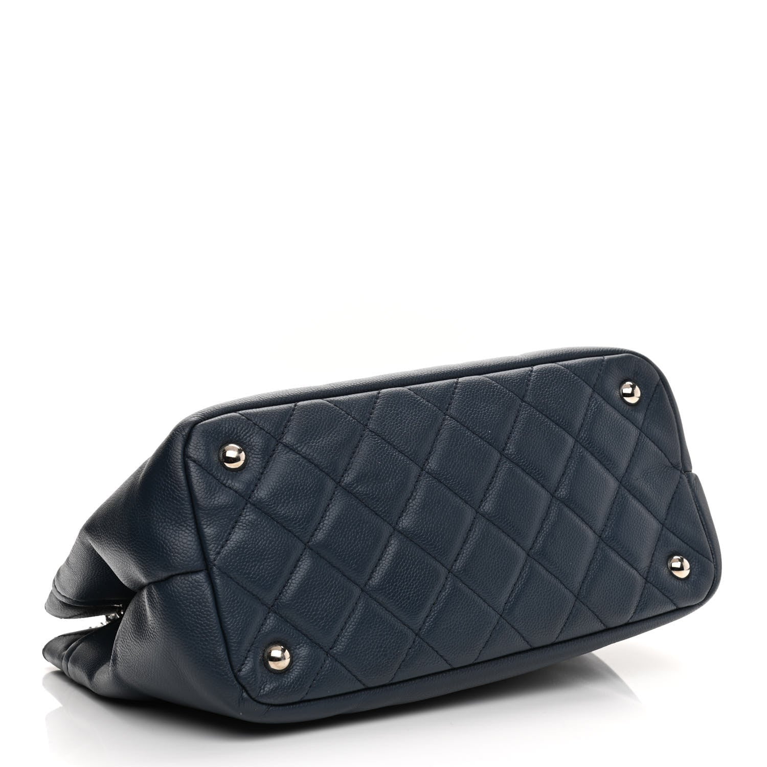 Chanel Caviar Timeless CC Soft Tote Navy Blue 4 of 13