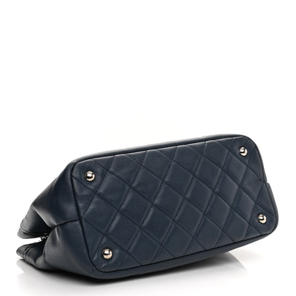 Chanel Caviar Timeless CC Soft Tote Navy Blue 4 of 13